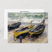 Carte Postale Trois bateaux de pêche (Devant / Derrière)
