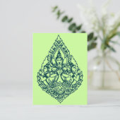 CARTE POSTALE TROIS BOUDDHA EN TÊTE PRIER LAO, THAÏ & CAMBODIA (Debout devant)