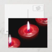 Carte Postale Trois bougies rouges (Devant / Derrière)