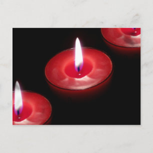 Carte Postale Trois bougies rouges