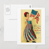 Carte Postale Trois bravo pour le blanc rouge et le bleu (Devant / Derrière)