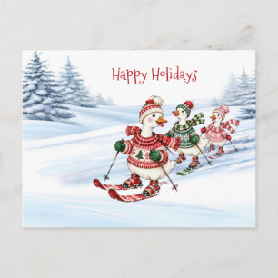 Carte Postale Trois Canards de Ski