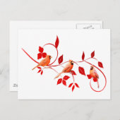 Carte Postale Trois cardinaux (Devant / Derrière)