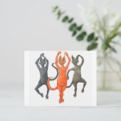 Carte Postale Trois chats dansants (Debout devant)