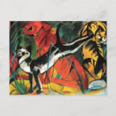 Carte Postale Trois chats Franz Marc Abstrait (Devant)