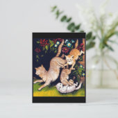 Carte Postale Trois chats joueurs (Debout devant)