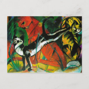 Carte Postale Trois chats par Franz Marc