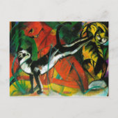 Carte Postale Trois chats par Franz Marc (Devant)