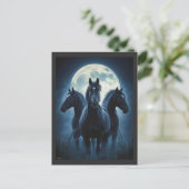 Carte Postale Trois Chevaux Lune (Debout devant)