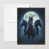 Carte Postale Trois Chevaux Lune (Devant / Derrière)