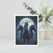 Carte Postale Trois Chevaux Lune (Debout devant)