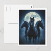 Carte Postale Trois Chevaux Lune (Devant / Derrière)