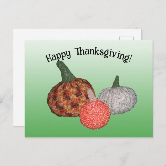 Carte postale - Trois Citrouilles (Devant / Derrière)