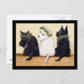 Carte Postale Trois coursiers (Devant / Derrière)