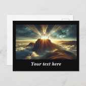 Carte Postale Trois croix dans un paysage céleste (Devant / Derrière)