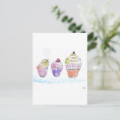 Carte Postale Trois Cupcakes (Debout devant)