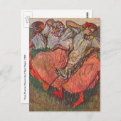 Carte Postale Trois Danseurs russes par Edgar Degas (Devant / Derrière)