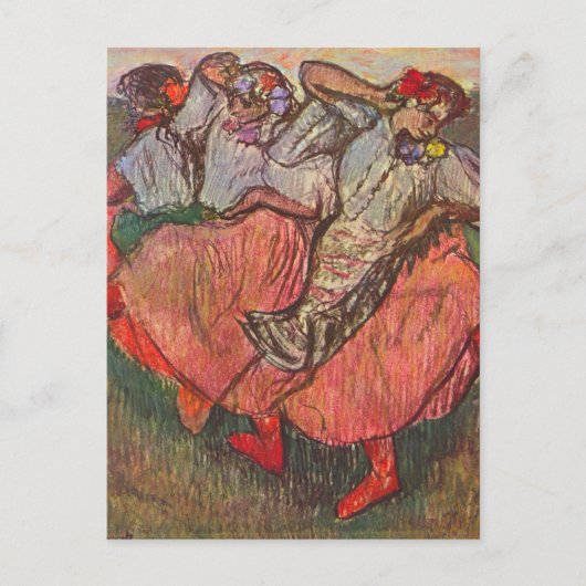 Carte Postale Trois Danseurs russes par Edgar Degas (Devant)