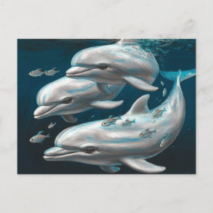 Carte Postale Trois dauphins