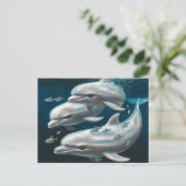 Carte Postale Trois dauphins (Debout devant)