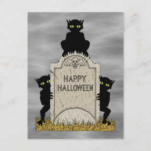 Carte Postale Trois diablotins Joyeux Halloween
