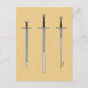 Carte Postale Trois épées médiévales 2016