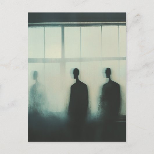 Carte Postale Trois fantômes dans la fenêtre (Devant)