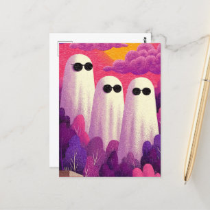 Carte Postale Trois fantômes dans les lunettes de soleil