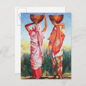 Carte Postale Trois femmes 1993 (Devant / Derrière)