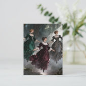Carte Postale Trois femmes lévitant dans la forêt (Debout devant)