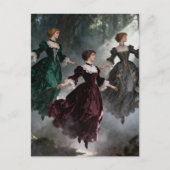 Carte Postale Trois femmes lévitant dans la forêt (Devant)