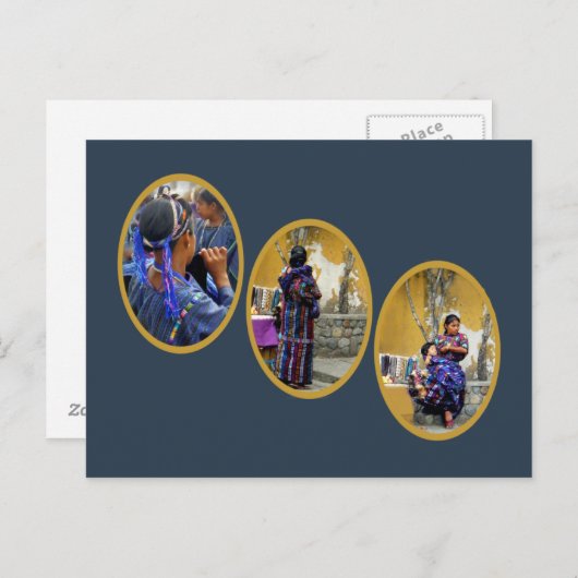 Carte Postale Trois femmes maya (Devant / Derrière)