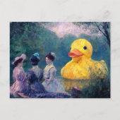 Carte Postale Trois femmes pique-nique avec le canard géant (Devant)