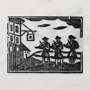 Carte Postale Trois Fiddlers, de "A Book Roxburghe Ballads"