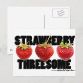 Carte Postale Trois fraises (Devant / Derrière)