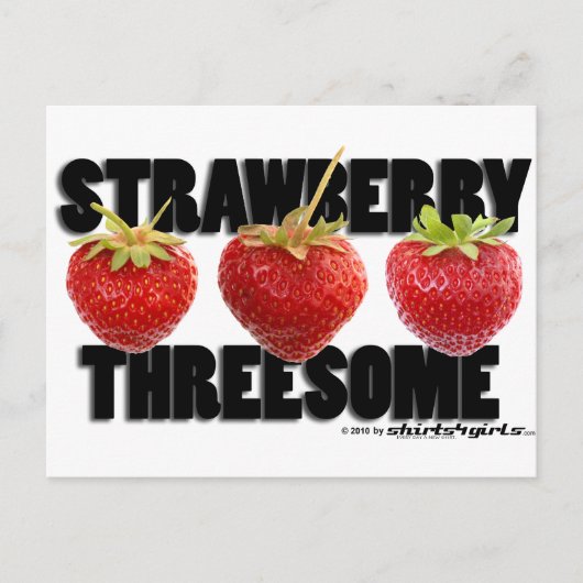Carte Postale Trois fraises (Devant)