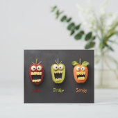 Carte Postale Trois Fruits Drôle (Debout devant)