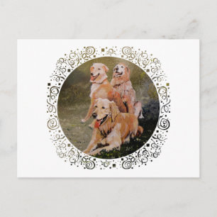 Carte Postale Trois Générations Dorées
