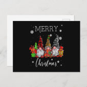 Carte Postale Trois Gnomes À Buffalo Ont Joyeux Joyeux Noël Gnom (Devant / Derrière)