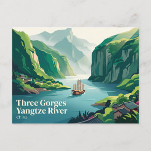 Carte Postale Trois Gorges Yangtze, Chine