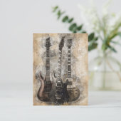 Carte Postale Trois guitares (Debout devant)