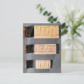 Carte Postale Trois joints cylindriques avec impressions, (Debout devant)