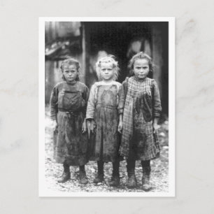 Carte Postale Trois mignonnes petites filles Vintage Caroline du