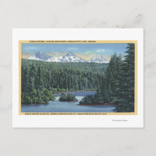 Carte Postale Trois monts Sisters près de Bend, OU de Scott