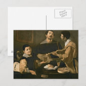 Carte Postale Trois musiciens, 1618 (Devant / Derrière)