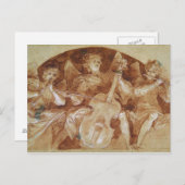 Carte Postale Trois musiciens anges (Devant / Derrière)