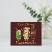 Carte Postale Trois Muskebeers Funny Beer Pun (Debout devant)