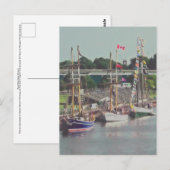 Carte Postale Trois navires sont venus en naviguant (Devant / Derrière)