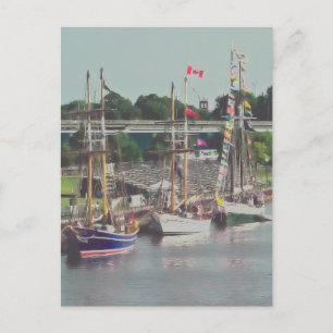 Carte Postale Trois navires sont venus naviguer