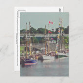 Carte Postale Trois navires sont venus naviguer (Devant / Derrière)